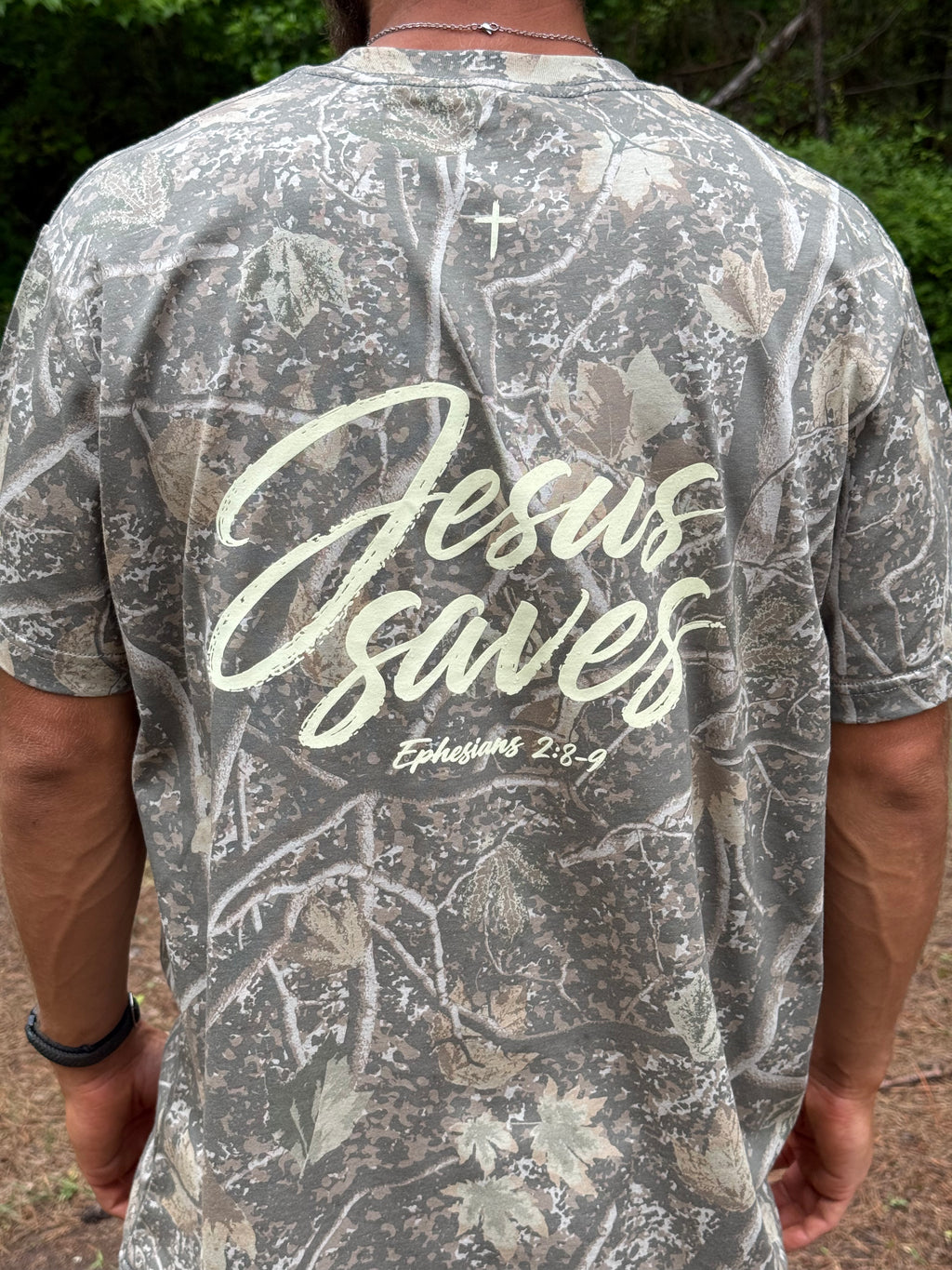 Deadwood Camo Jesus Saves Tee