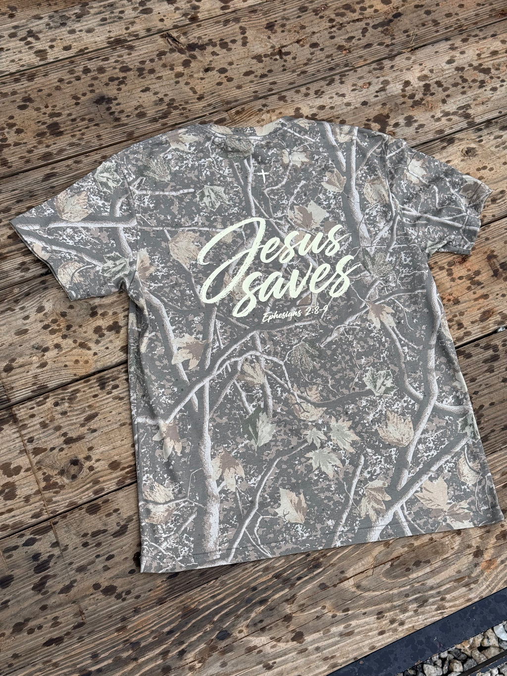 Deadwood Camo Jesus Saves Tee