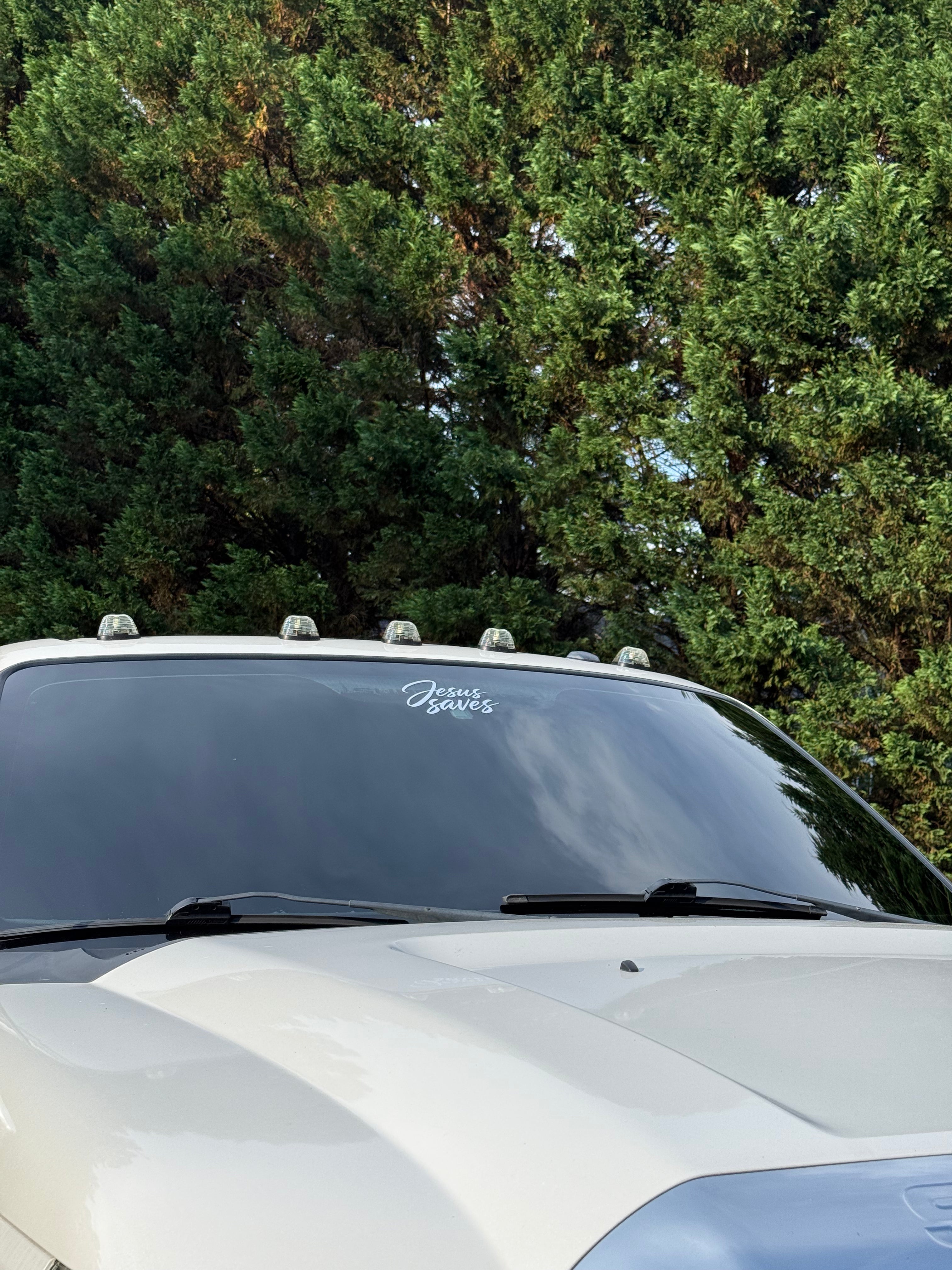 Jesus Saves Chrome Vinyl Decal