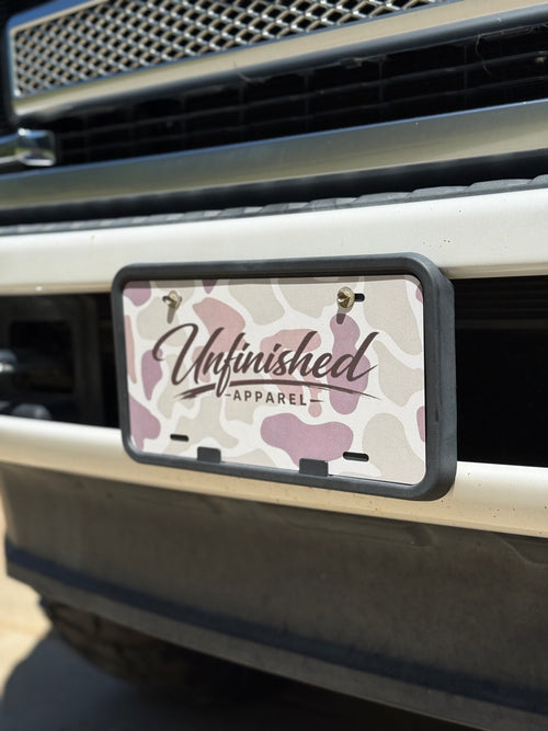 Basic Duck Camo License Plate (Pre-order)